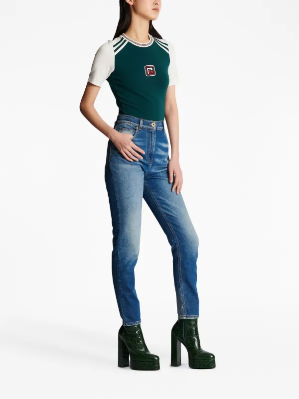 【関税込み】Balmain ブルー スリムフィット ジーンズ Balmain スリムジーンズ | ブルー | FARFETCH JP