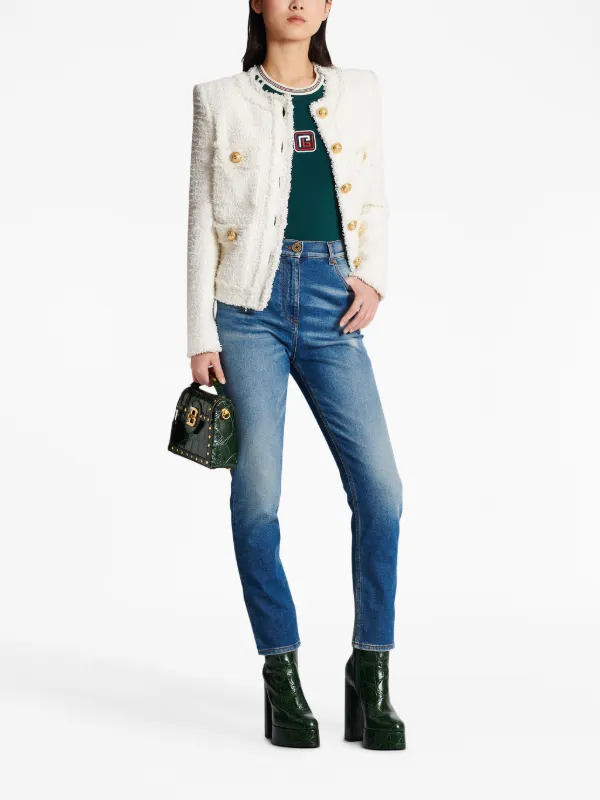 Balmain スリムジーンズ | ブルー | FARFETCH JP