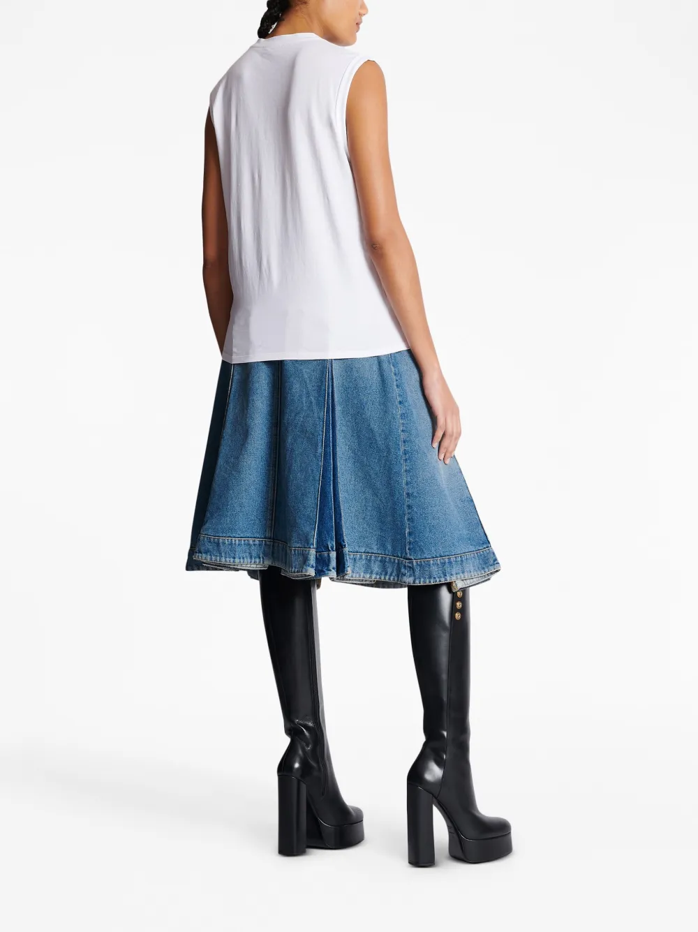 Balmain Paris Flocked T-shirt In Gpy