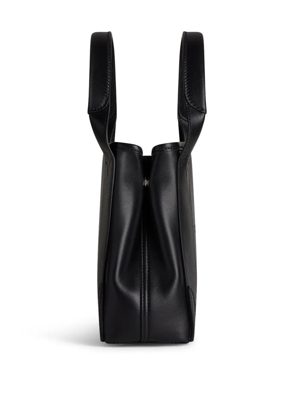 Balenciaga Debossed-logo Leather Tote Bag In Black