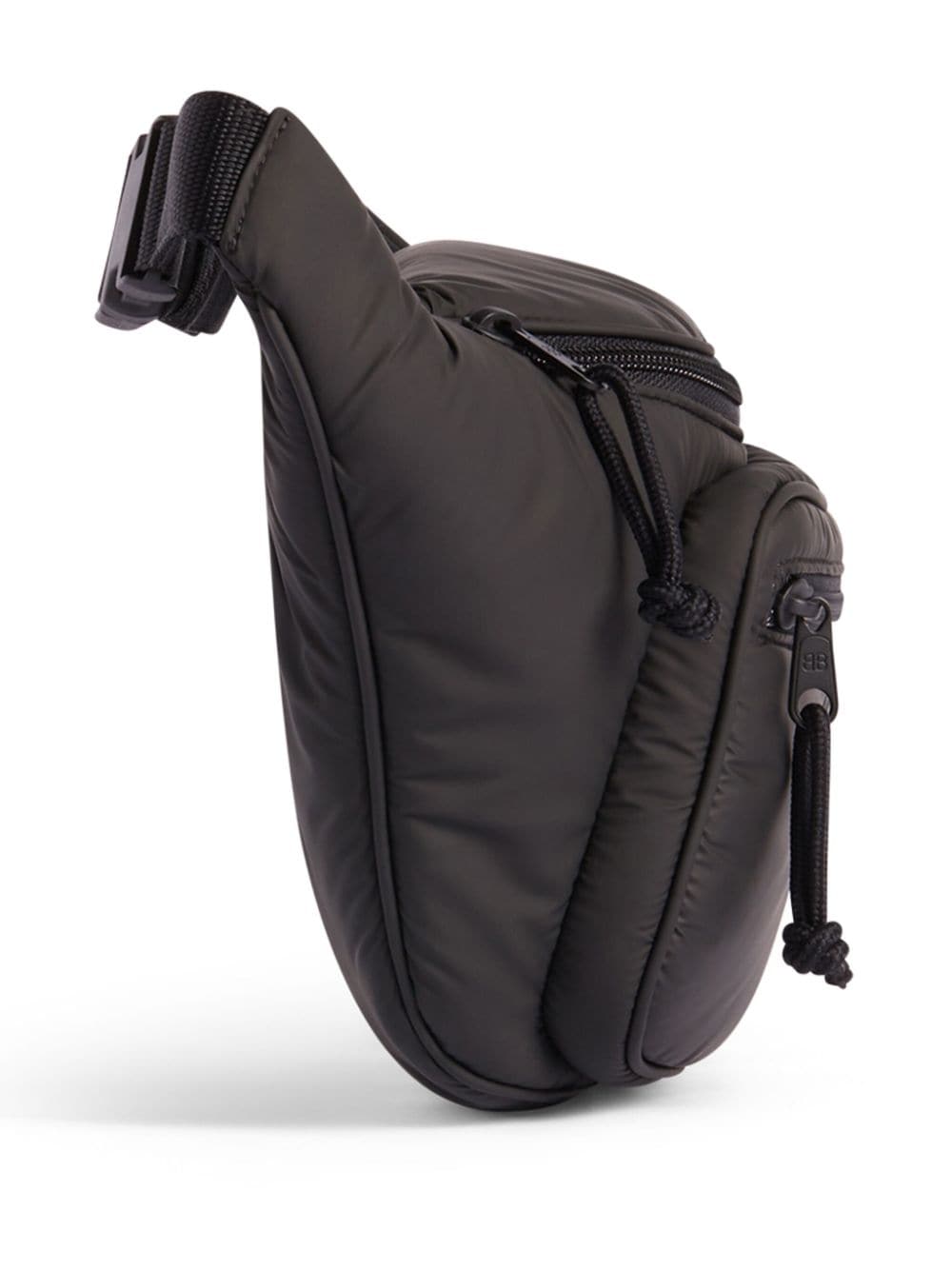 Shop Balenciaga Explorer Padded Belt Bag In Black