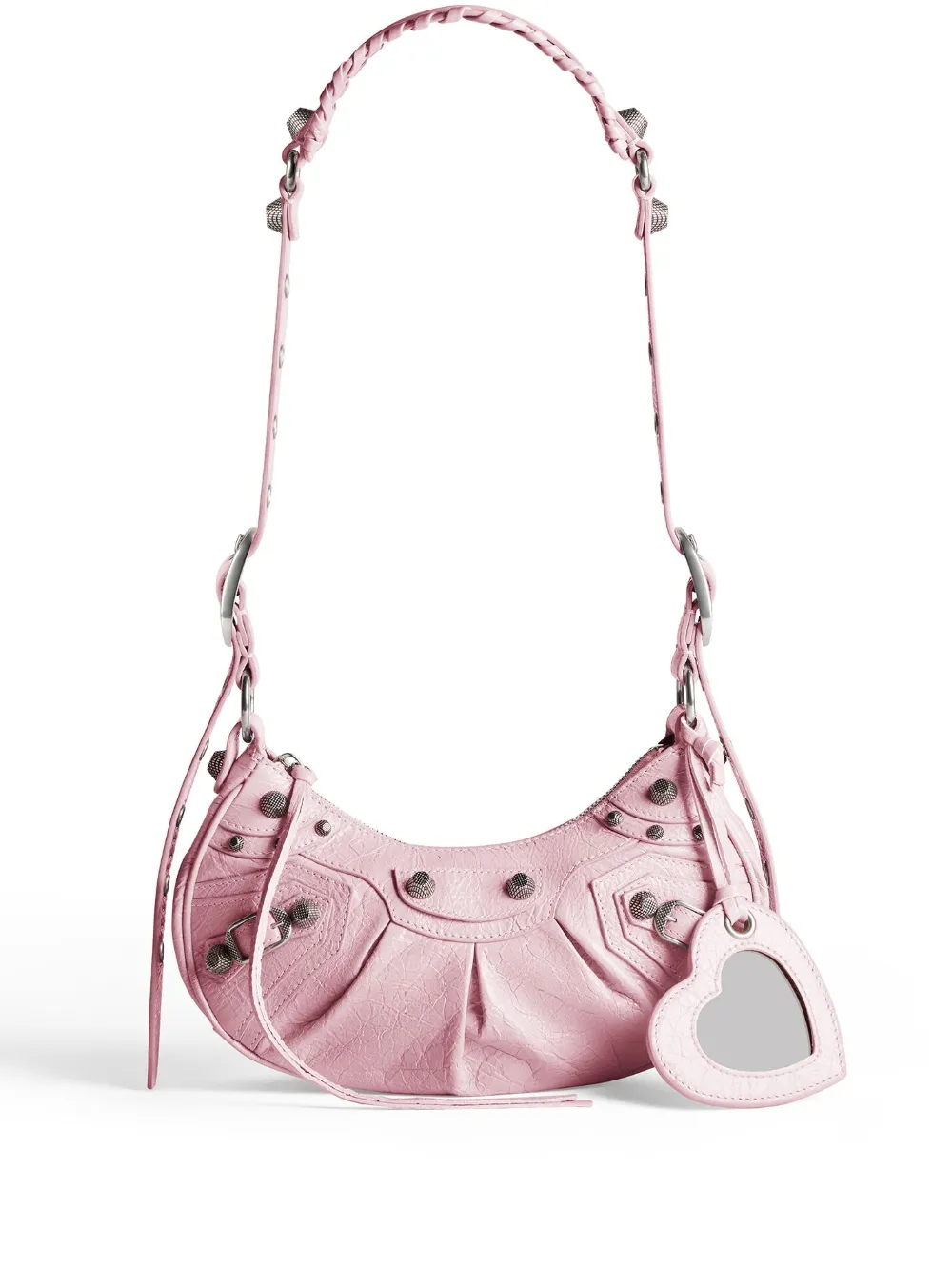 Balenciaga Le Cagole Xs Leather Shoulder Bag In Pink