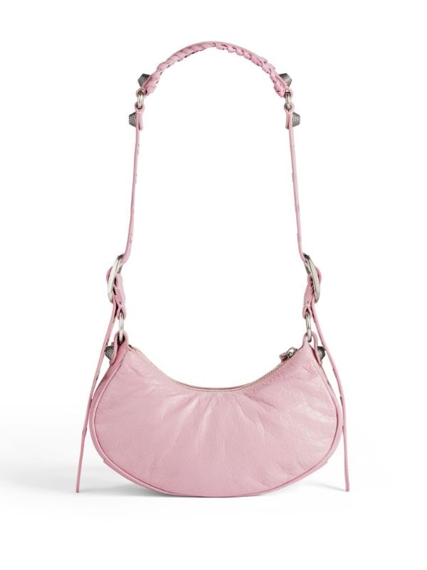 Buckle Decor Baguette Bag Fashion Pink
