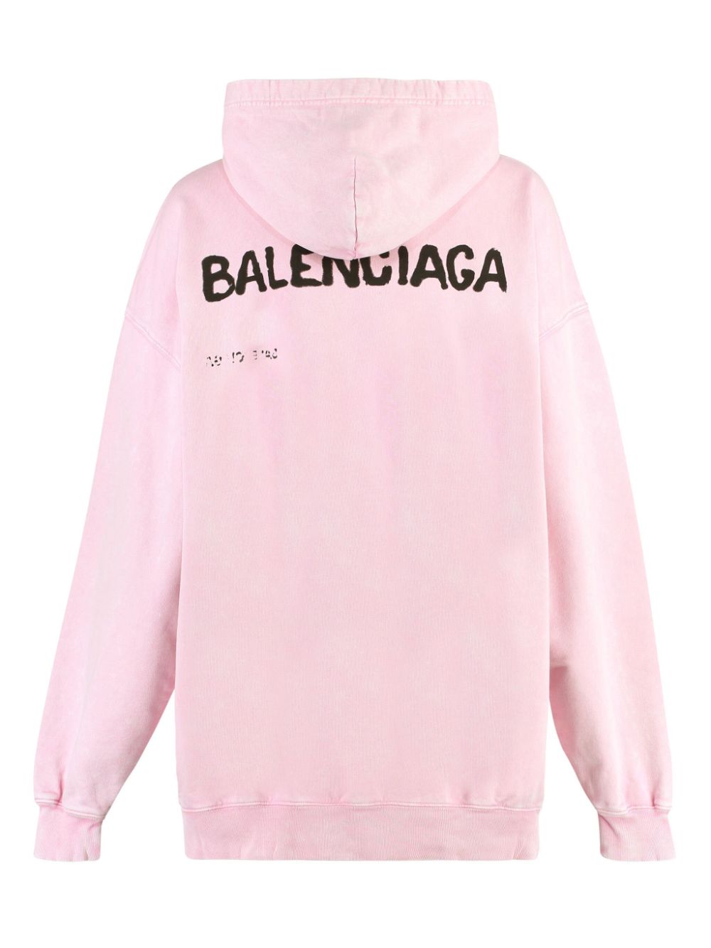 Balenciaga hand drawn-logo cotton hoodie Women