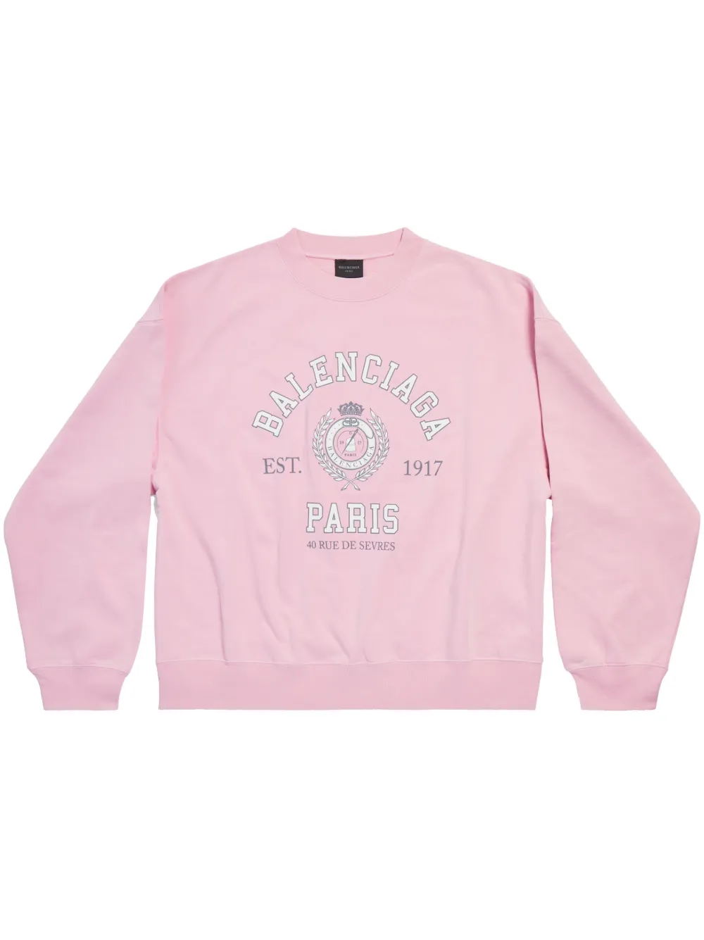 Balenciaga Felpa girocollo con stampa - Rosa