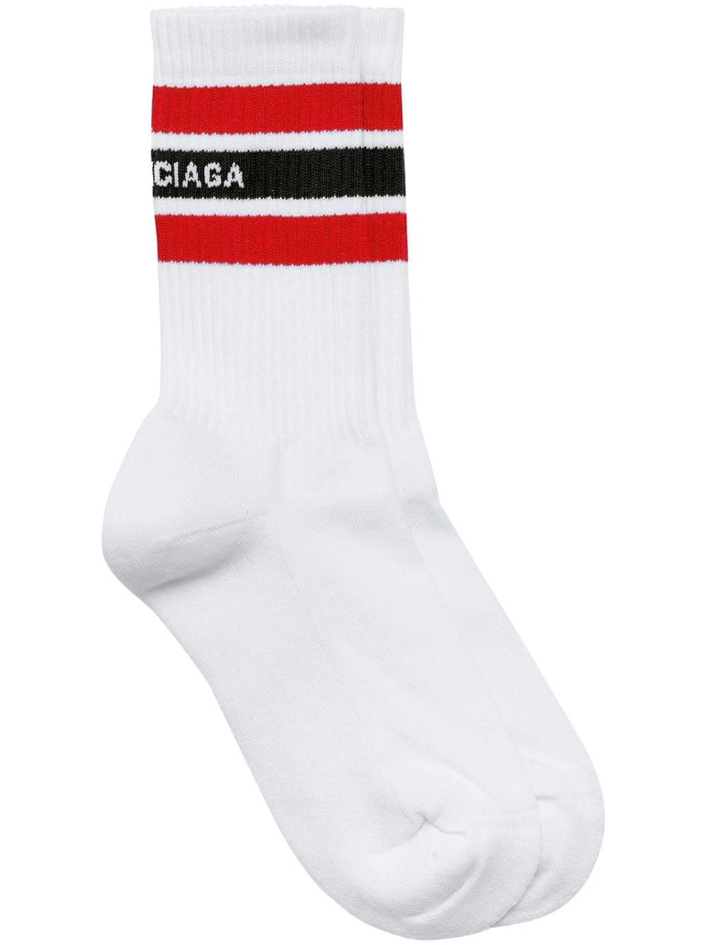 Image 1 of Balenciaga striped logo-print crew socks