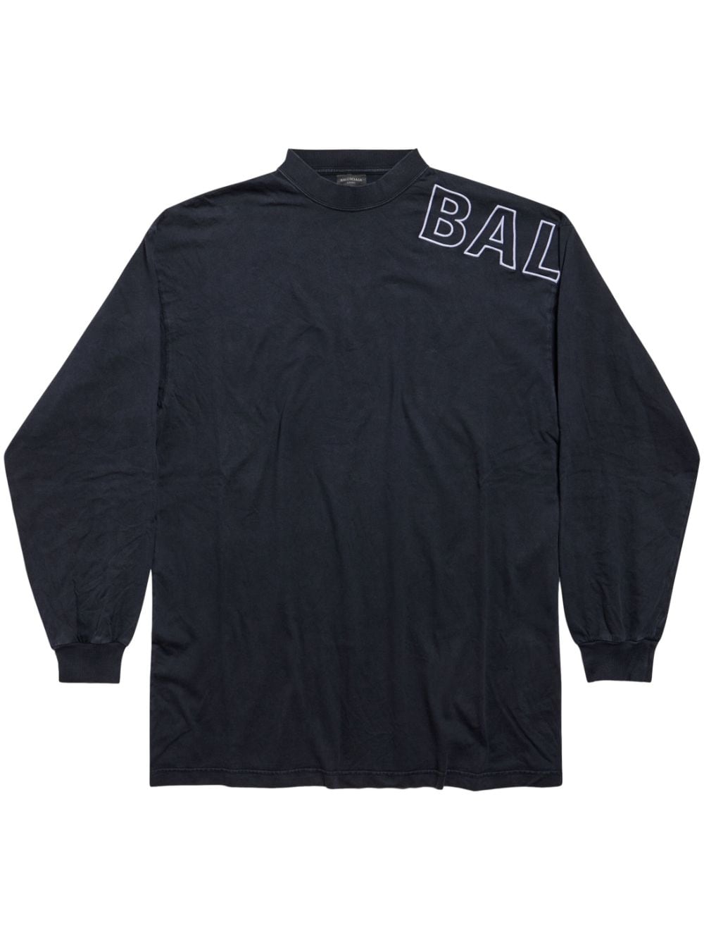 Balenciaga Logo-print Cotton Sweatshirt In Schwarz