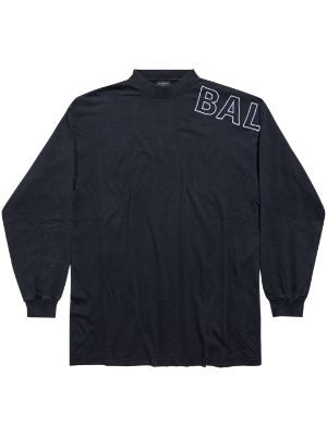 Balenciaga logo-print mock-neck Sweatshirt - Farfetch