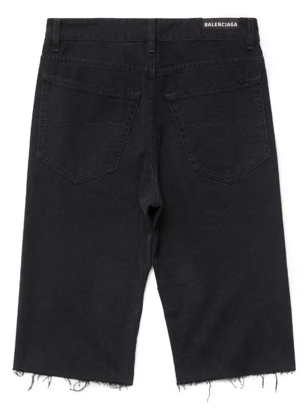 Mens raw hot sale hem shorts