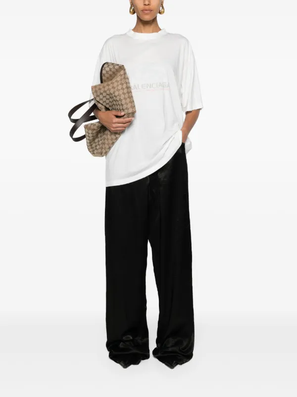 Balenciaga high-waist straight-leg Trousers | Black | FARFETCH HK