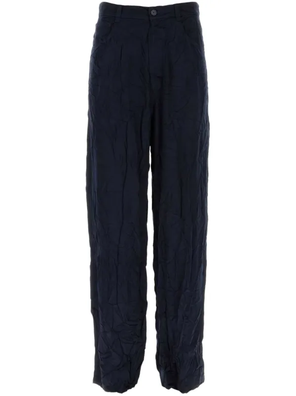 Balenciaga high-waist straight-leg Trousers | Black | FARFETCH HK