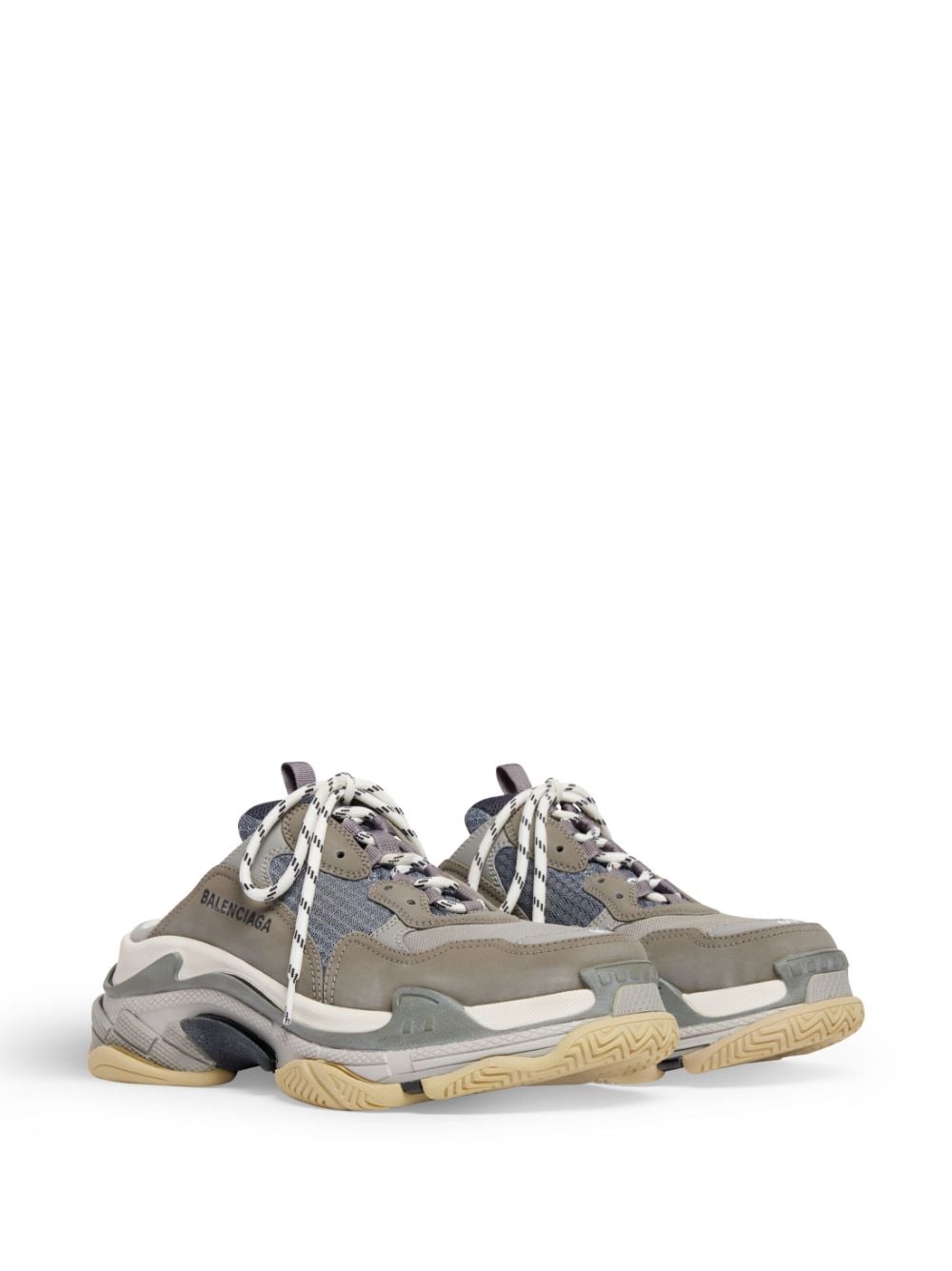 Shop Balenciaga Tripe S Mule Sneakers In Grey