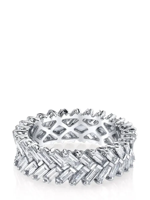 Anita Ko ZIPPER RING - WHITE GOLD in Silver