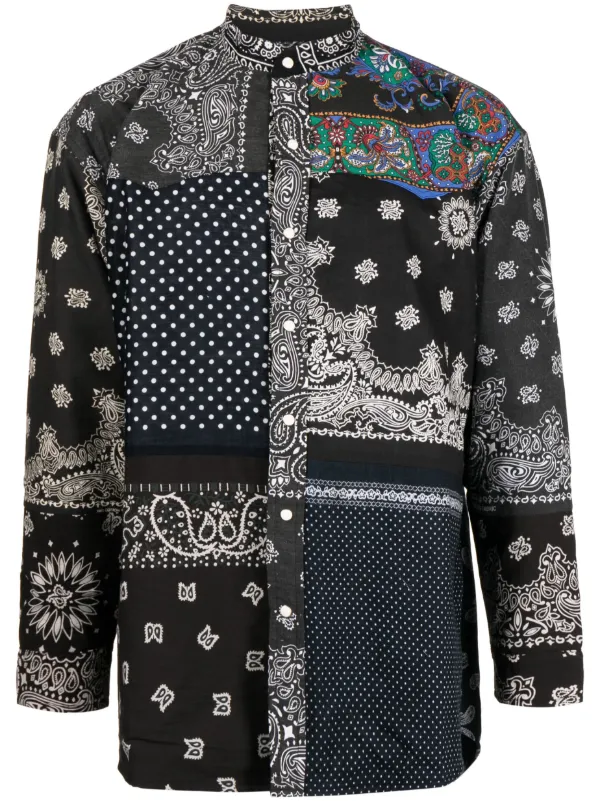 Children Of The Discordance bandana-patchwork Cotton Shirt - Farfetch