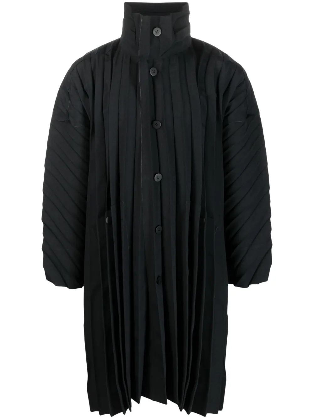 Homme Plissé Issey Miyake Edge Pleated Lightweight Coat in 81 