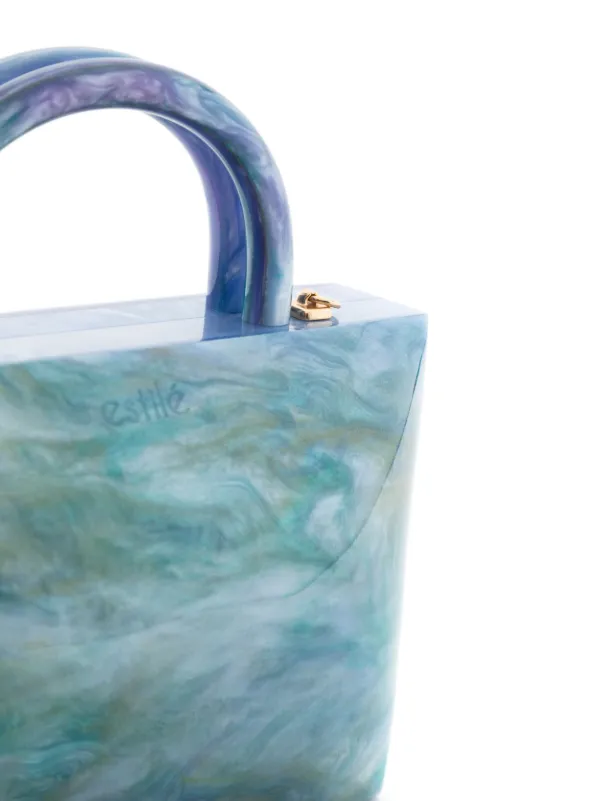 ESTILE Mochi marble pattern Mini Bag Blue FARFETCH AO