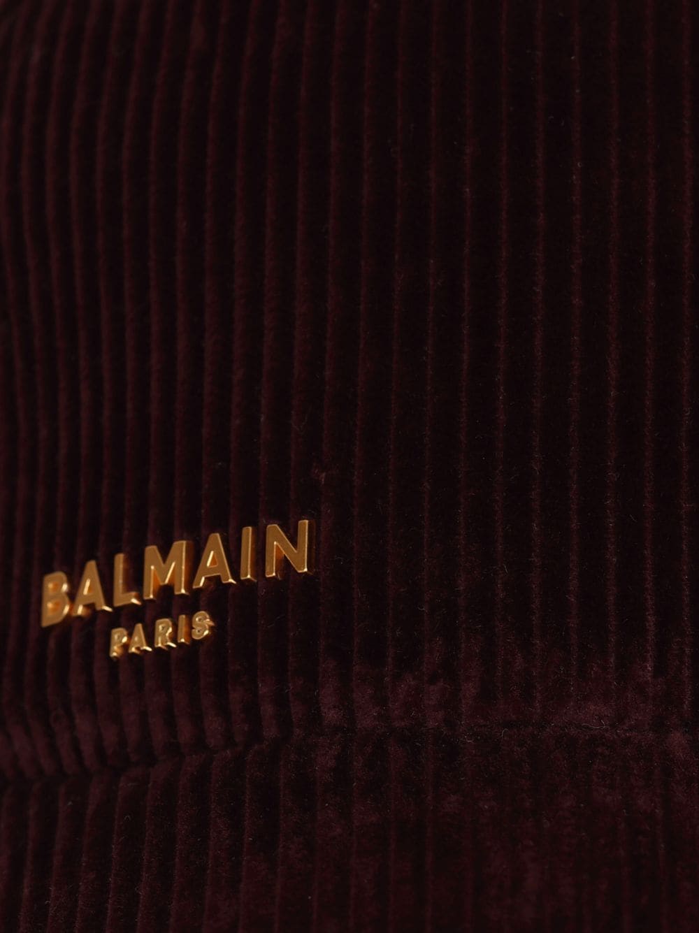 Shop Balmain Logo-print Corduroy Cap In 3ua