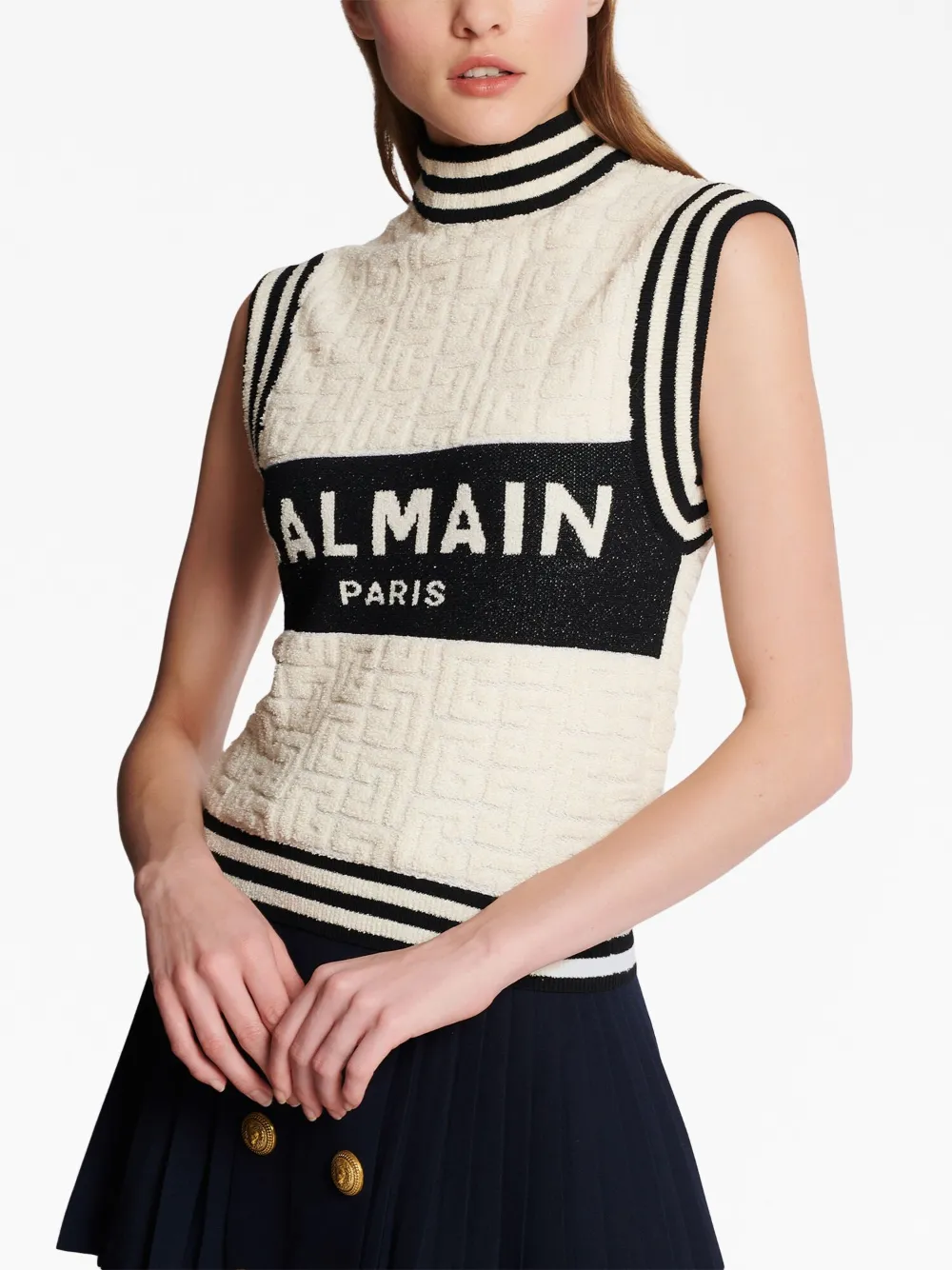 Balmain モノグラム ニットトップ - Farfetch