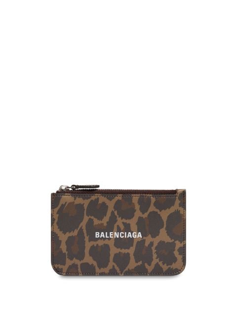Balenciaga Cash leopard print cardholder