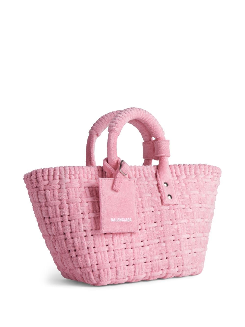 Shop Balenciaga Xs Bistro Basket Tote Bag In Pink