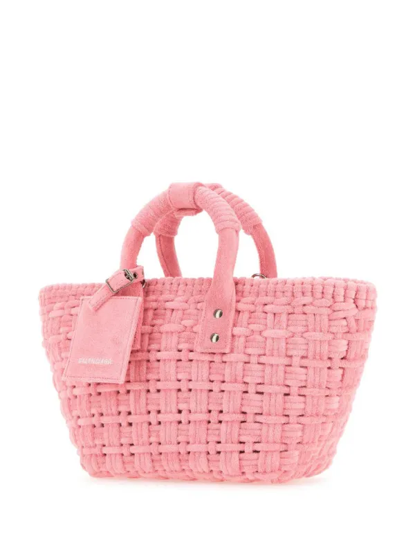 ＊BALENCIAGA＊ ビストロバスケットファー バッグ Balenciaga ビストロ バスケット バッグ XS | ピンク | FARFETCH JP