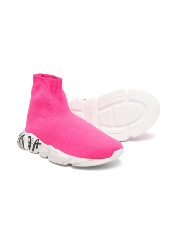 直営店☆BALENCIAGA☆ TRACK ロートップ Sock スニーカー/ PINK Balenciaga Track Trainer Pink (Women's) - 542436W2LA15842 - US