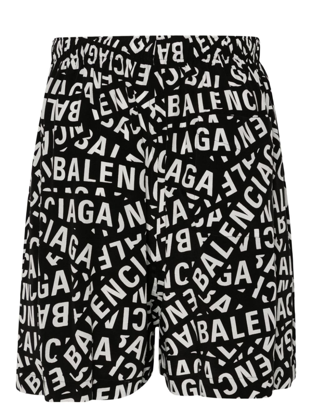 Balenciaga logo print shorts men Viscose Cupro 46 Black