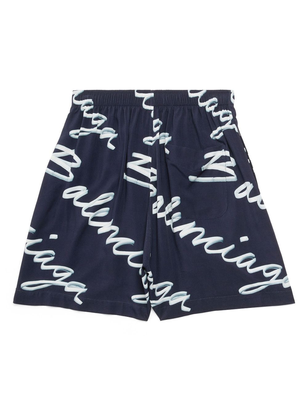 Shop Balenciaga Scribble-logo Pyjama Shorts In Blue