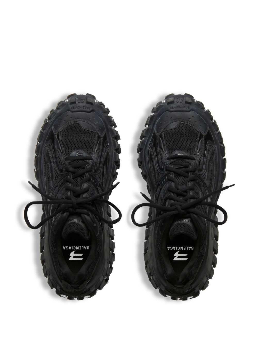 Shop Balenciaga Bouncer Panelled Chunky Sneakers In Black