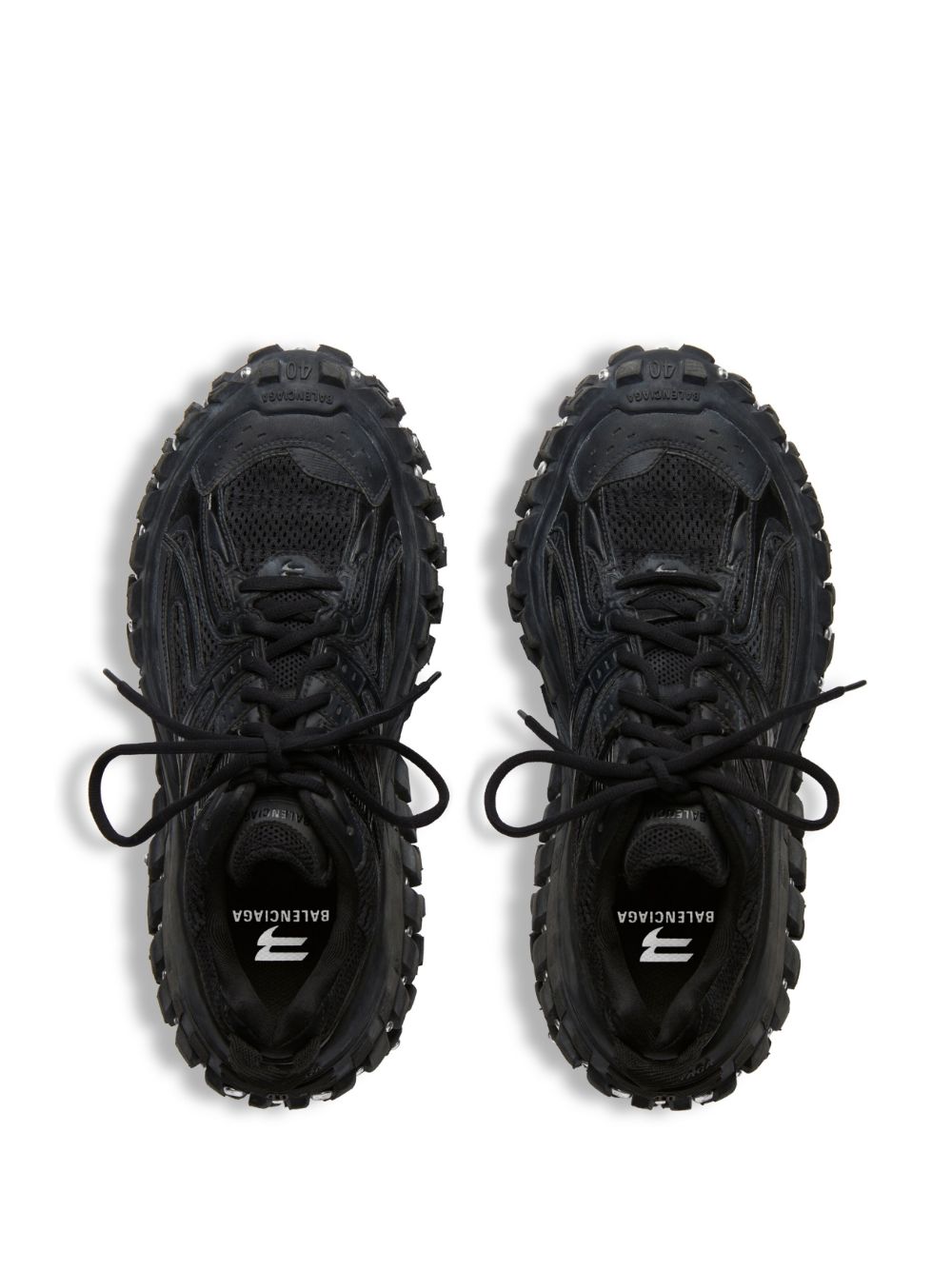Balenciaga Bouncer Panelled Chunky Sneakers In Black