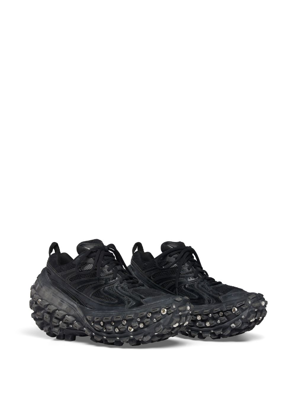 Shop Balenciaga Bouncer Panelled Chunky Sneakers In Black