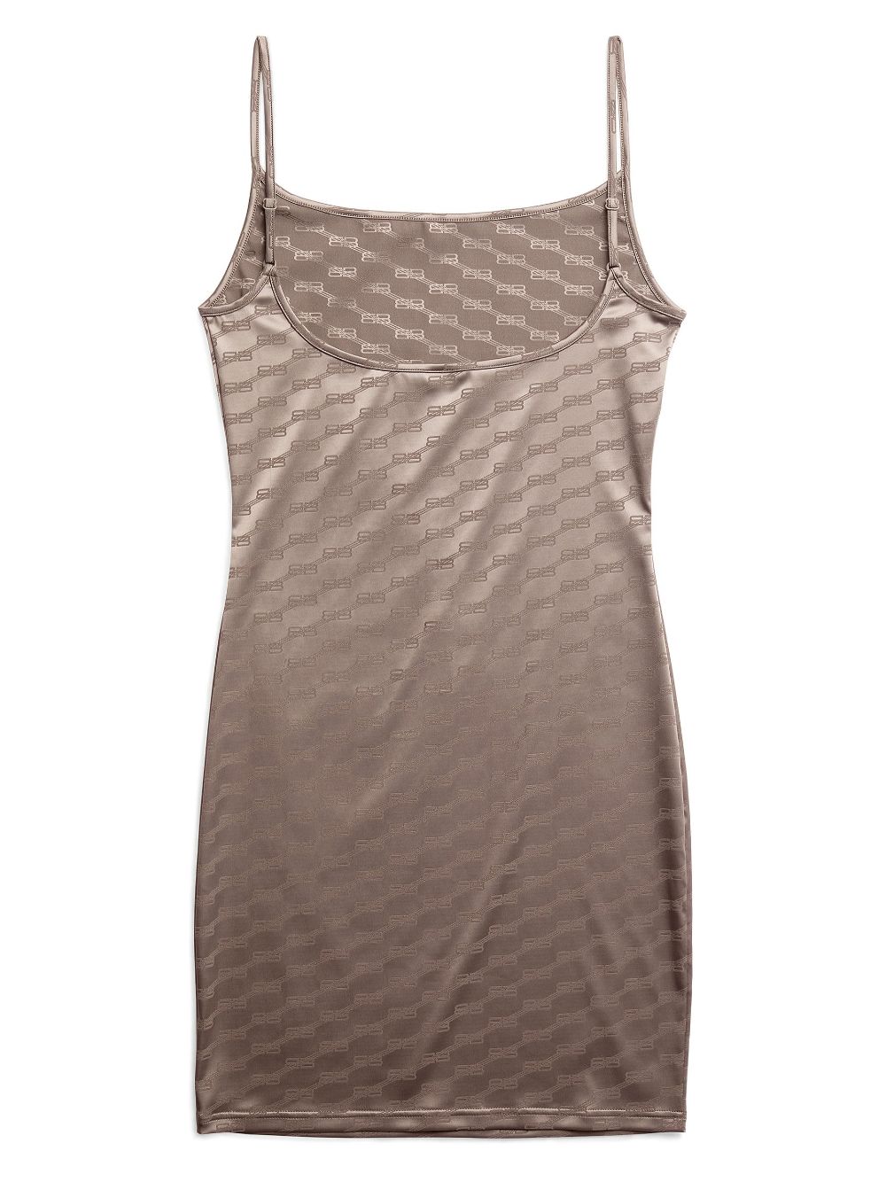 Shop Balenciaga Bb Monogram Slip Dress In Neutrals