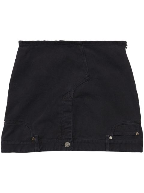 Balenciaga upside-down denim miniskirt