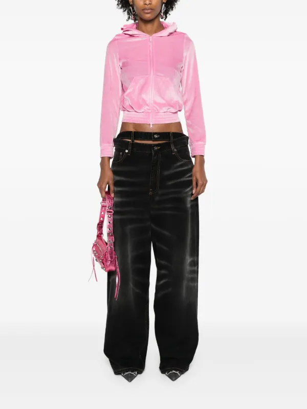 Balenciaga BB Paris zip-up Hoodie | Pink | FARFETCH
