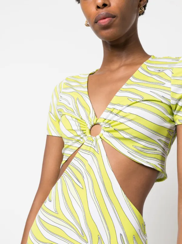 michael kors neon dress Michael Kors Laser Cutout Scuba Neon Shift Dress Size 8