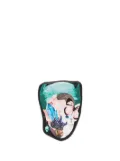 Undercover illustration-motif leather keychain - Black