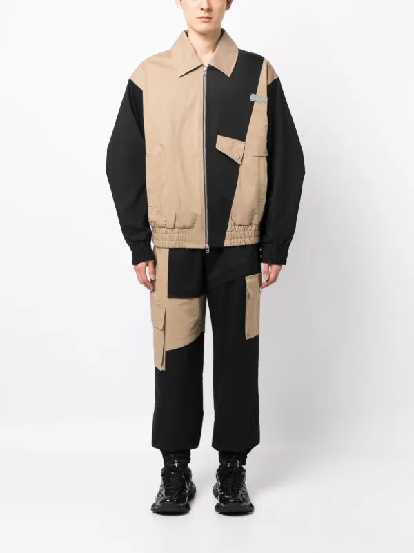 Feng Chen Wang カラーブロック パネル パンツ | ブラック | FARFETCH JP