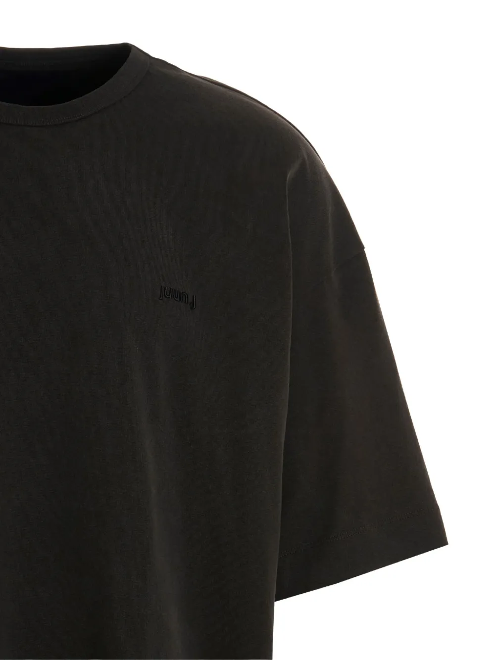 Juun.J T-shirt met geborduurd logo Zwart
