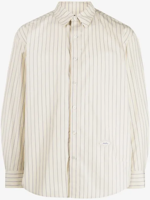 Ader Error striped cotton shirt