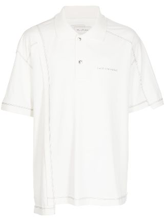 Feng Chen Wang logo-print Asymmetric Polo Shirt - Farfetch