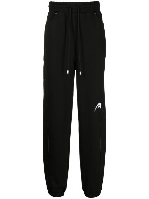 Ader Error logo-embroidered cotton drawstring trousers