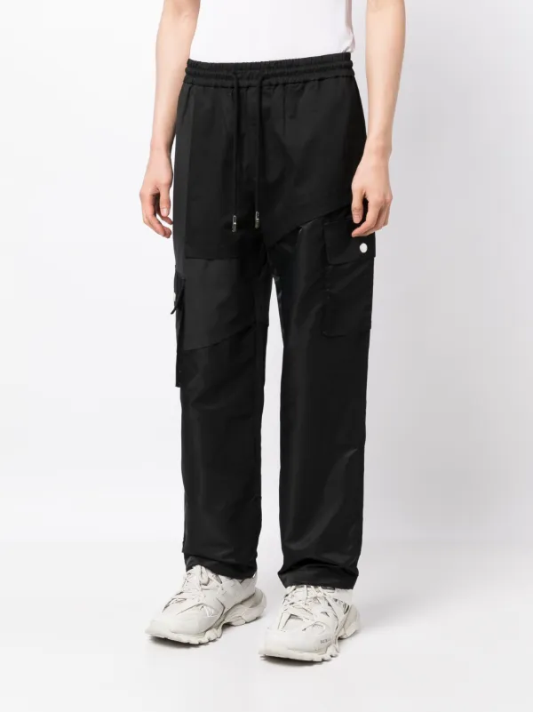 Feng Chen Wang Panelled Drawstring wide-leg Trousers | Black