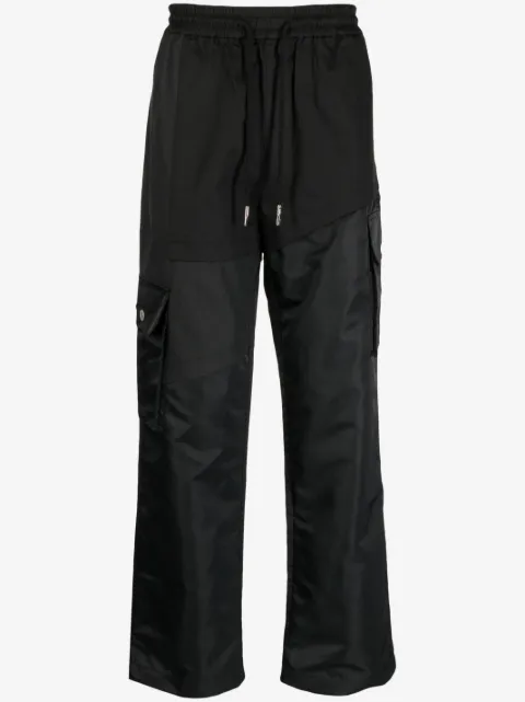 Feng Chen Wang panelled drawstring wide-leg trousers