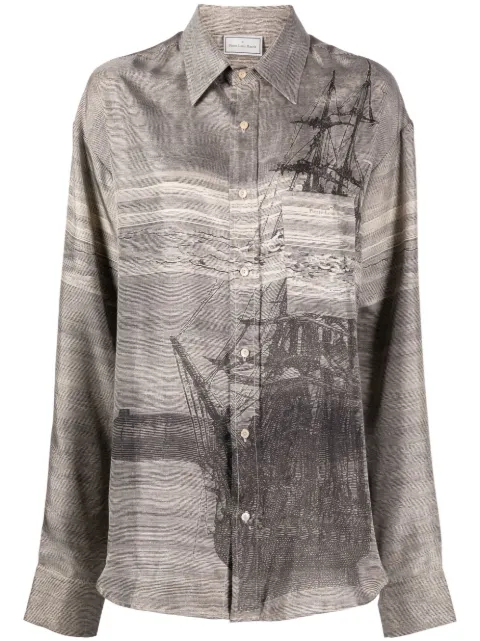 Pierre-Louis Mascia graphic-print long-sleeve shirt