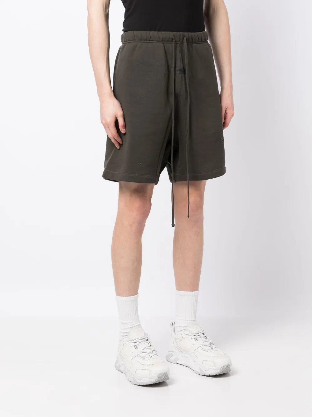 FEAR OF GOD ESSENTIALS Trainingsshorts met logopatch Zwart