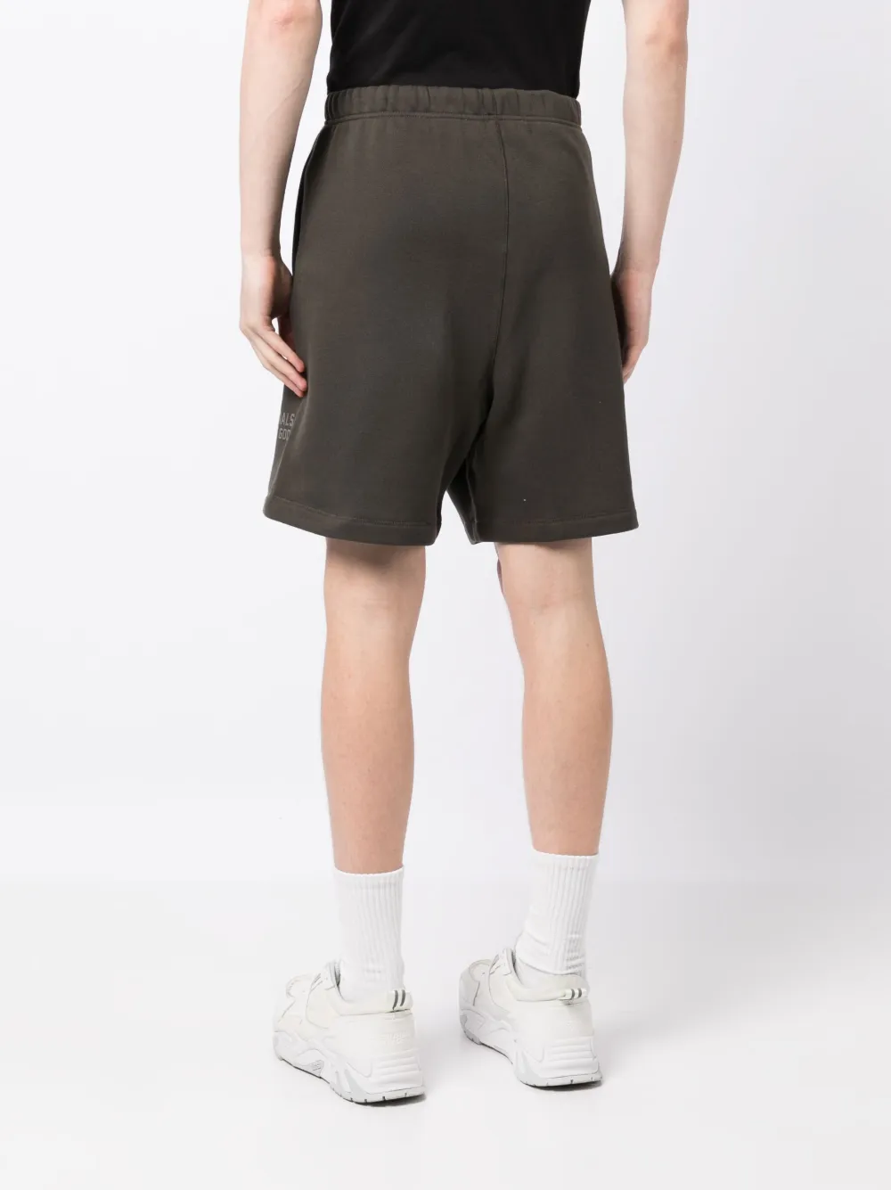 FEAR OF GOD ESSENTIALS Trainingsshorts met logopatch Zwart