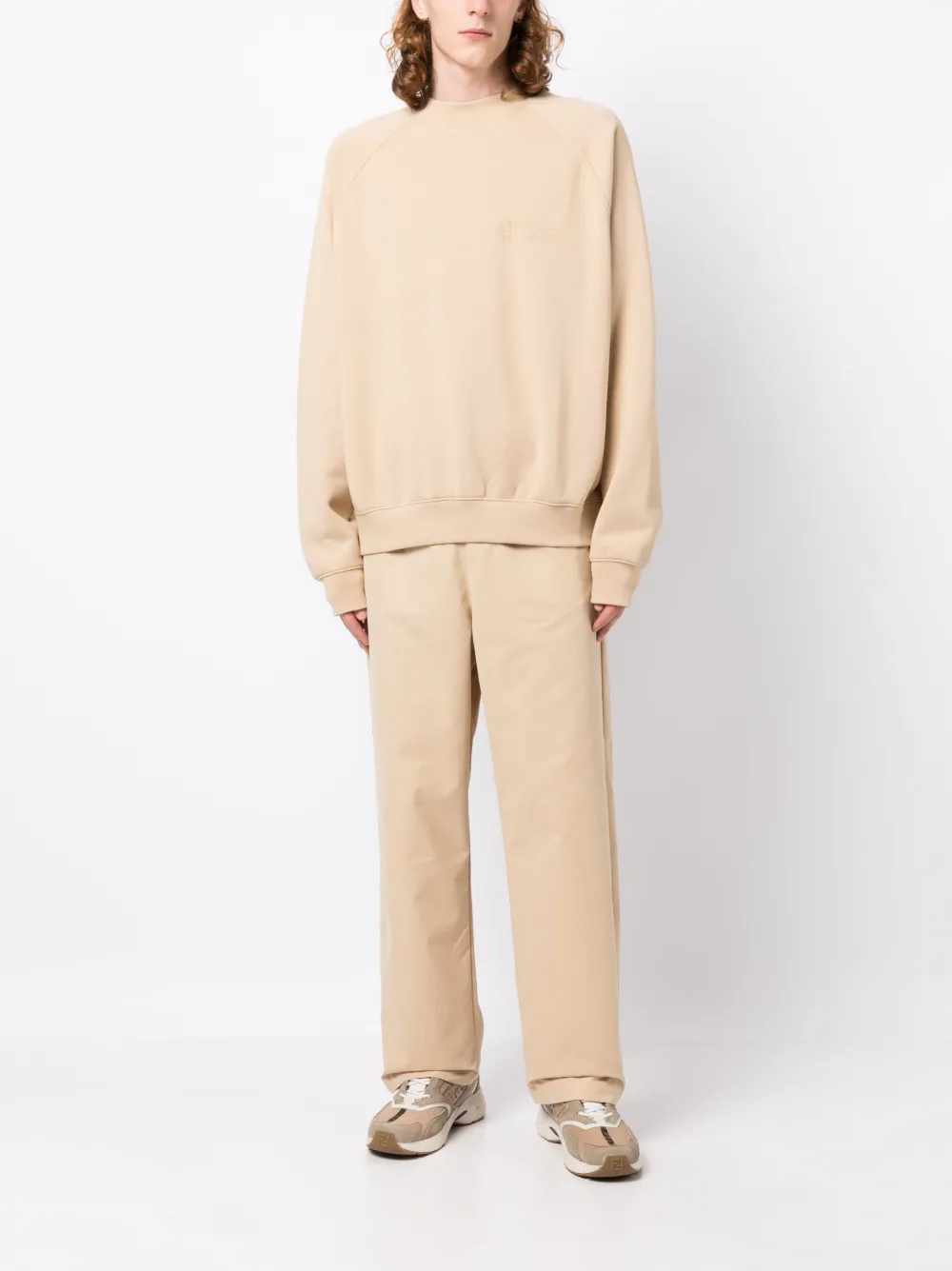 Essentials Raglan-sleeve Cotton-blend Sweatshirt In Brown