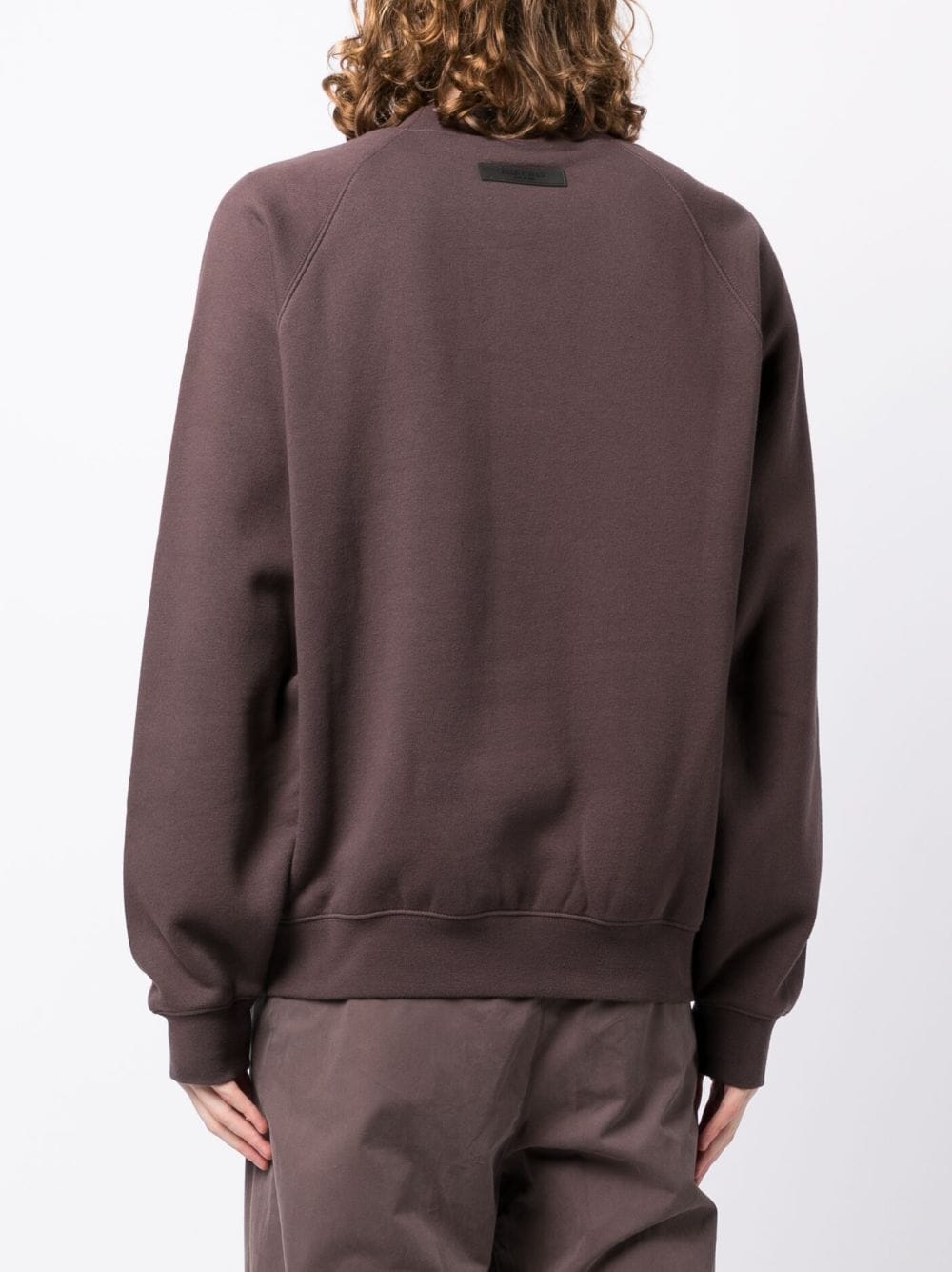 Shop Essentials Crew-neck Sweatshirt In Brown
