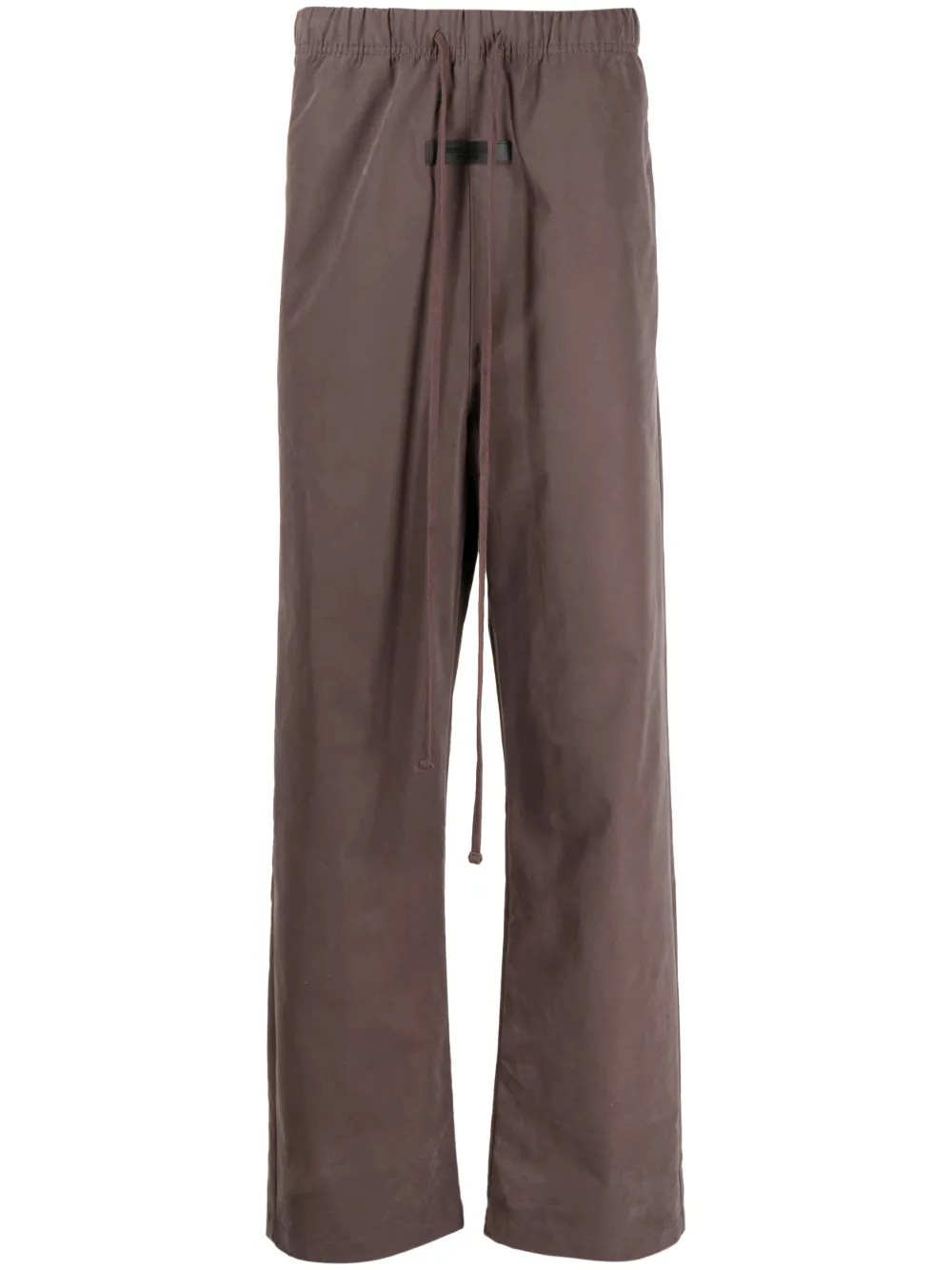 ESSENTIALS LOGO-PATCH STRAIGHT-LEG TROUSERS
