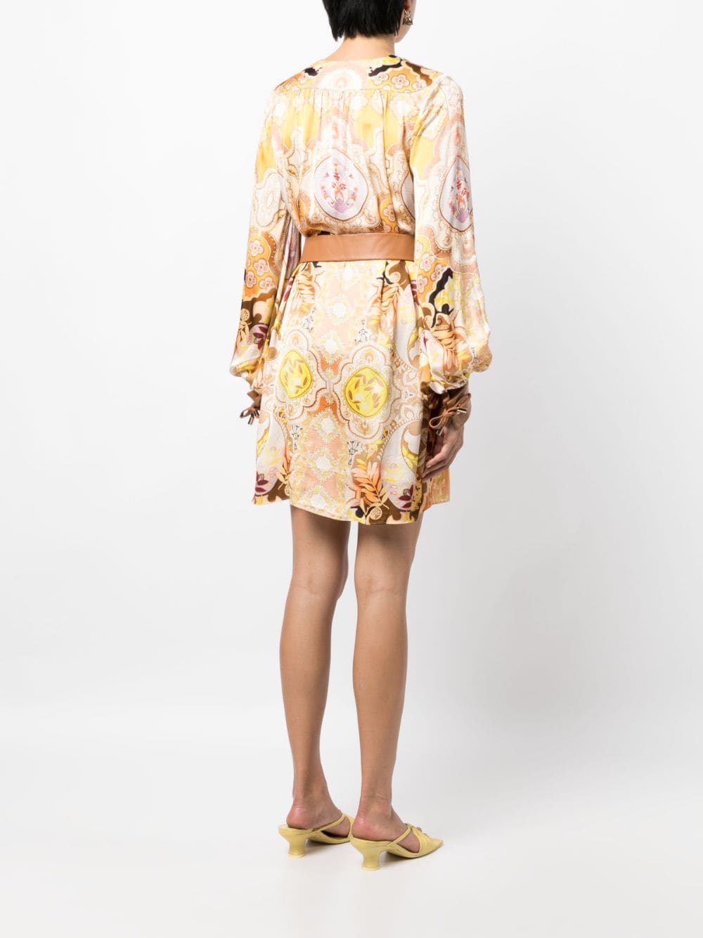 Shop Alexis Abstract-print Dress In Neutrals